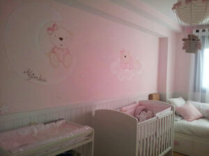 color rosa para habitaciones de bebe