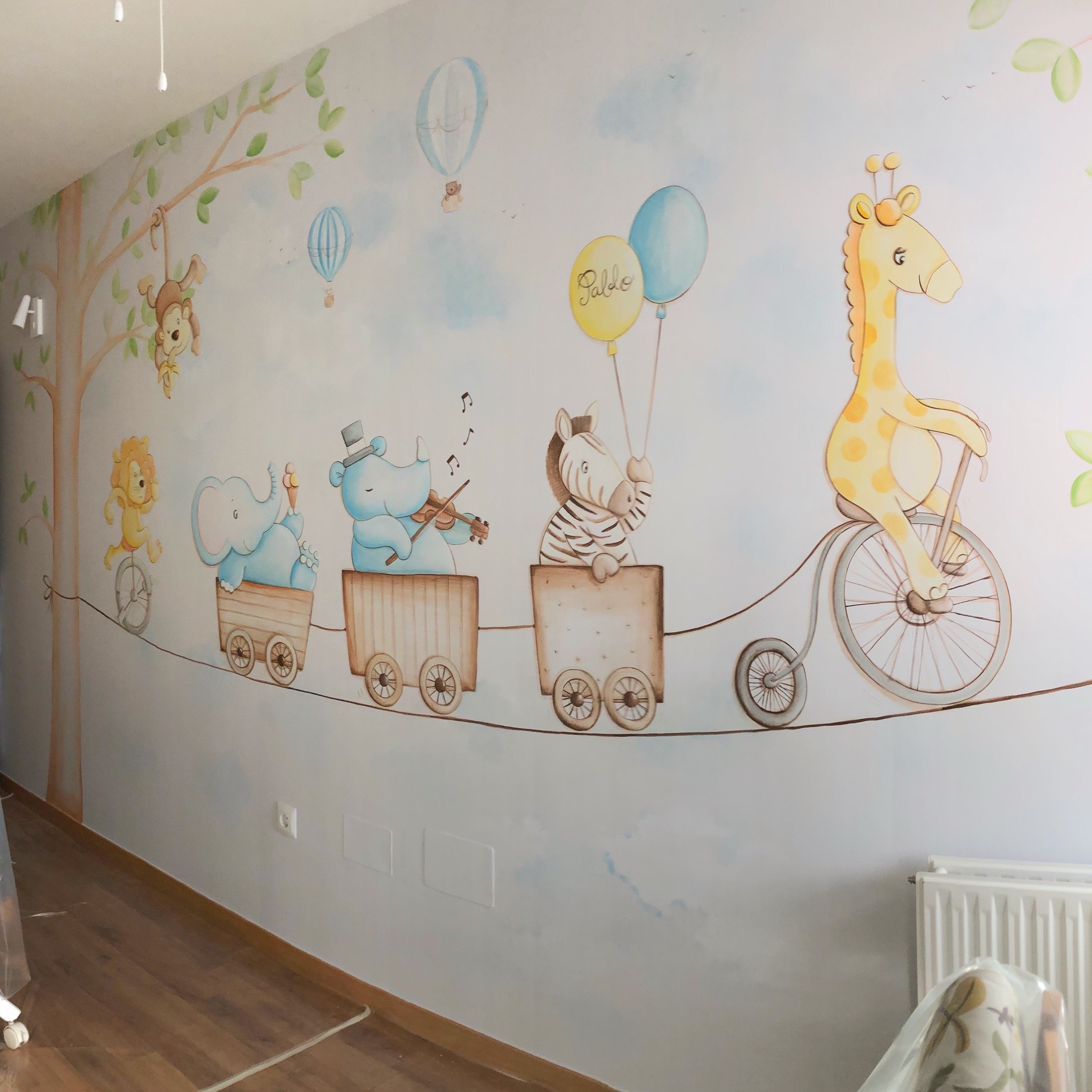 murales infantiles de animales en la pared en madrid